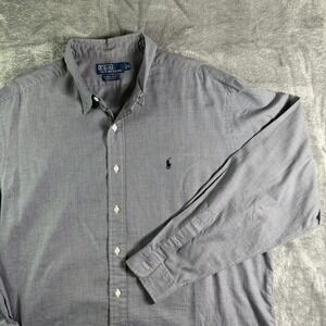 Polo Ralph Lowell Sport Lauren Button Down Shirt Houndstooth Checkered XL